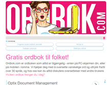 Tablet Screenshot of ordbok.com